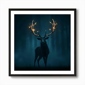 Deer In The Forest 1 Poster