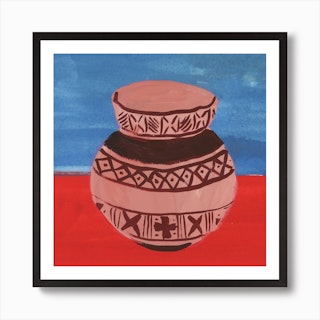 Ceramic Pot I Square Art Print