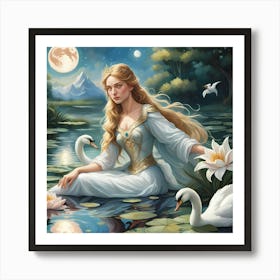 Swan Lake Art Print