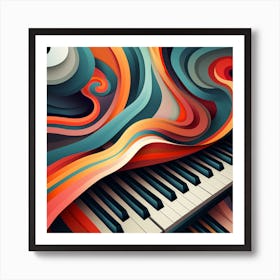 Abstract Piano 4 Art Print