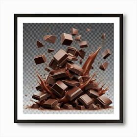 Chocolate Splash Stock Videos & Royalty-Free Footage Art Print