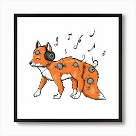 Music Fox Art Print