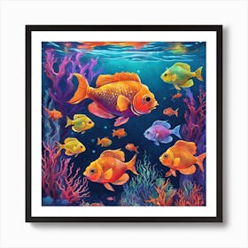 Colorful Fishes 1 Art Print