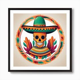 Day Of The Dead Skull 138 Art Print