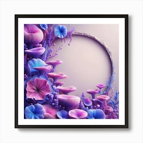 Frame Of Flowers Art Print