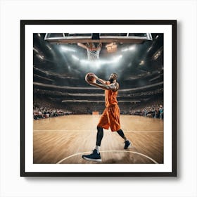 Basketball Player In Action 4 Art Print