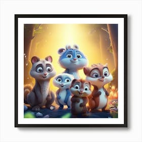 Chipmunks Art Print