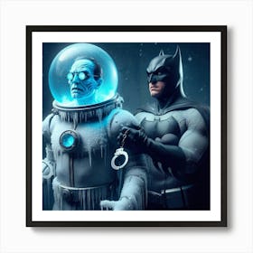 Batman And Iceman 3 Art Print