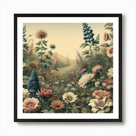 Flowers In The Meadow Art Print