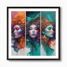 Abstract trio Art Print