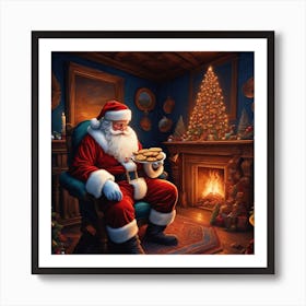 Santa Claus With Cookies 9 Art Print