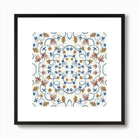 Moroccan Tile, Oriental Art, North African Ethnic Decor Art Print