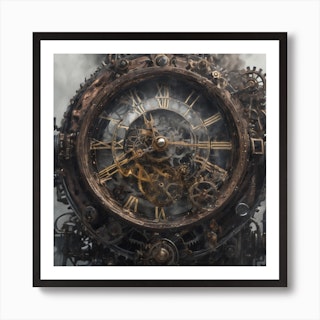 Steampunk Clock by AM FineArtPrints - Royalty Free and Rights