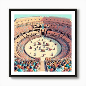 8-bit ancient colosseum 3 Affiche