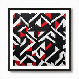 Abstract Black And White Painting 12 Art Print