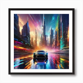 Futuristic City 119 Art Print