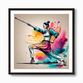 Chinese Martial Arts - Martial Arts - Bo Staff Art Print