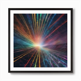 Abstract Rays Of Light 25 Art Print