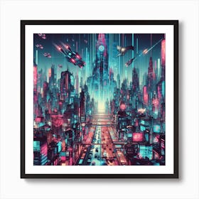 Futuristic City 18 Art Print