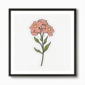 Pink Flowers 1 Art Print