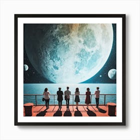 Moon And The Stars 28 Art Print