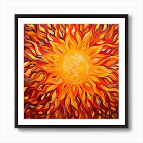 Sun In Flames Art Print