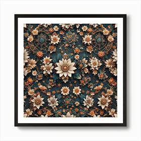 Floral Wallpaper Art Print