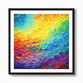 Abstract Rainbow Background Art Print