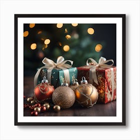 Elegant Christmas Gift Boxes Series025 Art Print