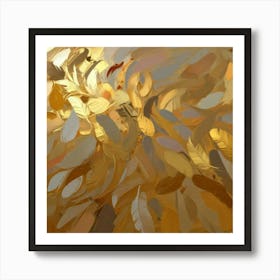 Golden Feathers Art Print