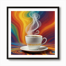 Coffee Cup With Steam 14 Art Print