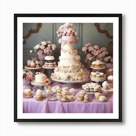 Wedding Cake Table 2 Art Print