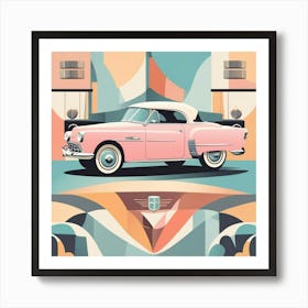 Pink Car Art Print