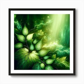 Green Leaves Poster