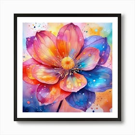 Lotus Flower Painting Art Print