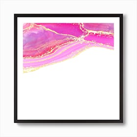 Sparkling Pink Agate Texture 13 Art Print