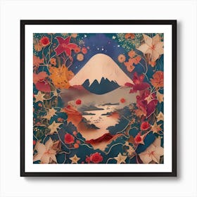 Japanese Mountain Art Print