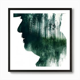 Silhouette Of A Man 5 Art Print