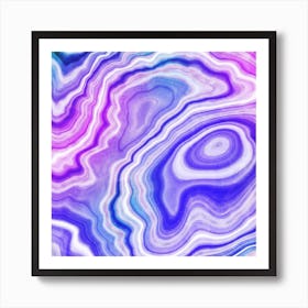 Neon Agate Texture 06 Art Print