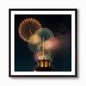 Fireworks In The Sky 1 Art Print