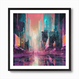 Futuristic Cityscape 189 Art Print