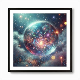 Crystal Ball In Space 1 Art Print