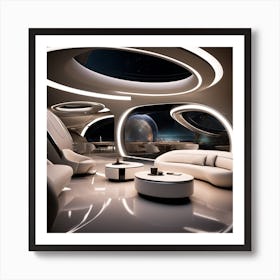 Futuristic Living Room 9 Art Print