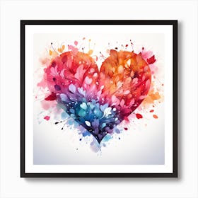 Valentine´s Day Hearts texture 3 Art Print