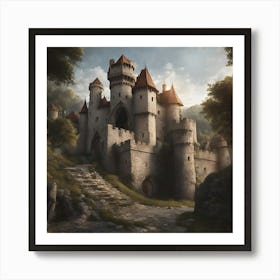 Castle Of Legends Dungeons Whisper And Treasures Gleam Art Print