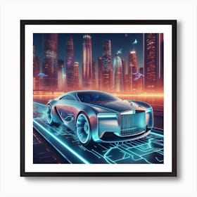 Futuristic Rolls Royce II Art Print