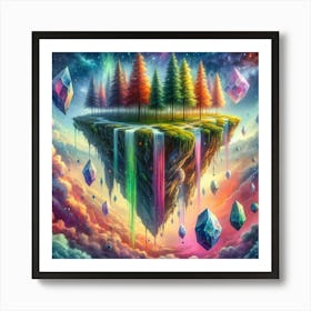 Mystical Floating Island 3 Art Print