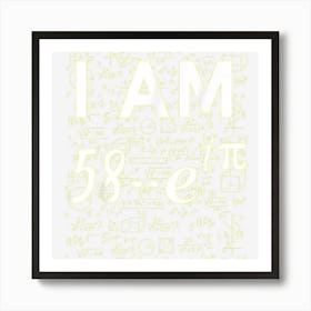 59th Birthday 59 Years Old Math Geek Euler Identity Art Print