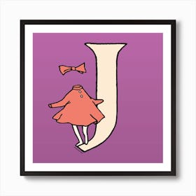 Moomin Collection Alphabet Letter J Art Print