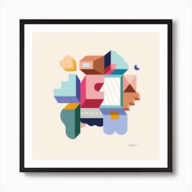 Blocks Of Nature Art Print